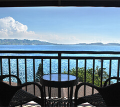 balcony with a beautiful sea view