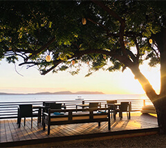 vista lounge view deck at Altamare overlooking the sea bay